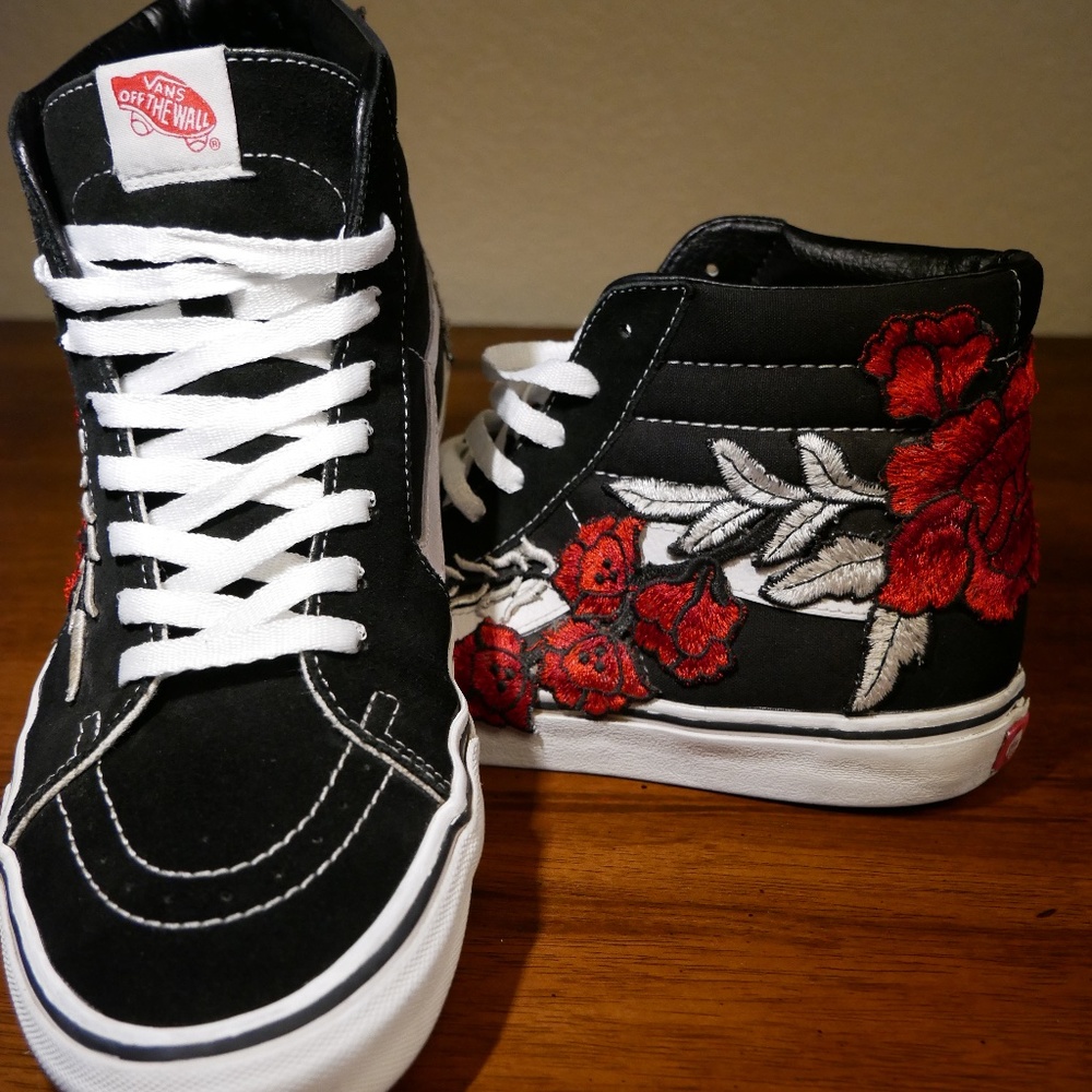 Vans “Frozen Rose” Embroidered custom
